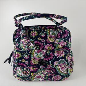 Vera Bradley Satchel Bag Womens Medium Paisley Quilted Purse Floral Handbag‎